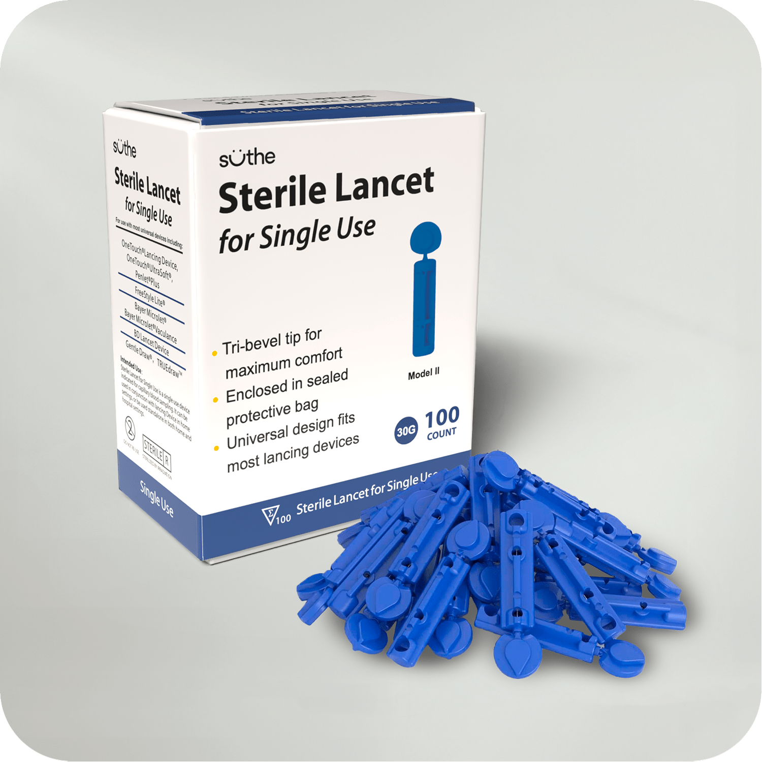 Suthe 30 Gauge Ultra - Thin Lancets | 100 - Count for injections - Digivibe Store